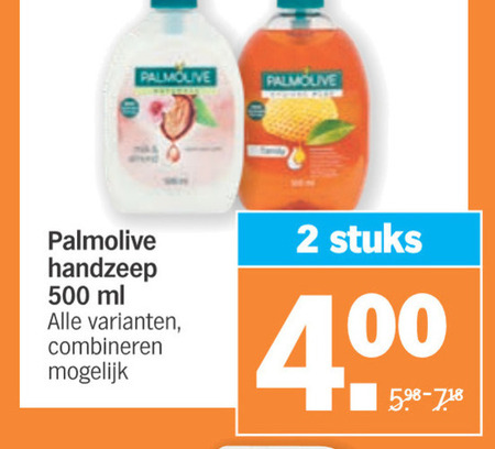 Palmolive   handzeep folder aanbieding bij  Albert Heijn - details