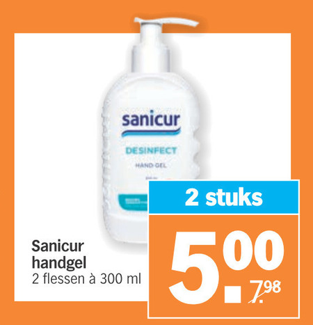 Sanicur   desinfecterende gel folder aanbieding bij  Albert Heijn - details