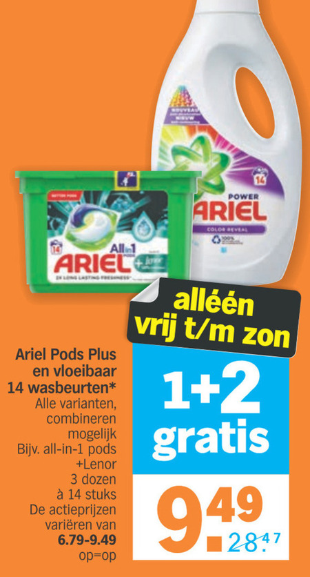 Ariel   wasmiddel folder aanbieding bij  Albert Heijn - details