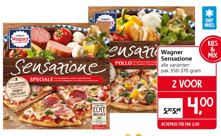 Wagner   diepvriespizza folder aanbieding bij  Jan Linders - details