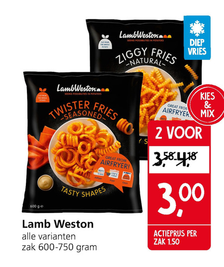 Lamb and Weston   patat folder aanbieding bij  Jan Linders - details