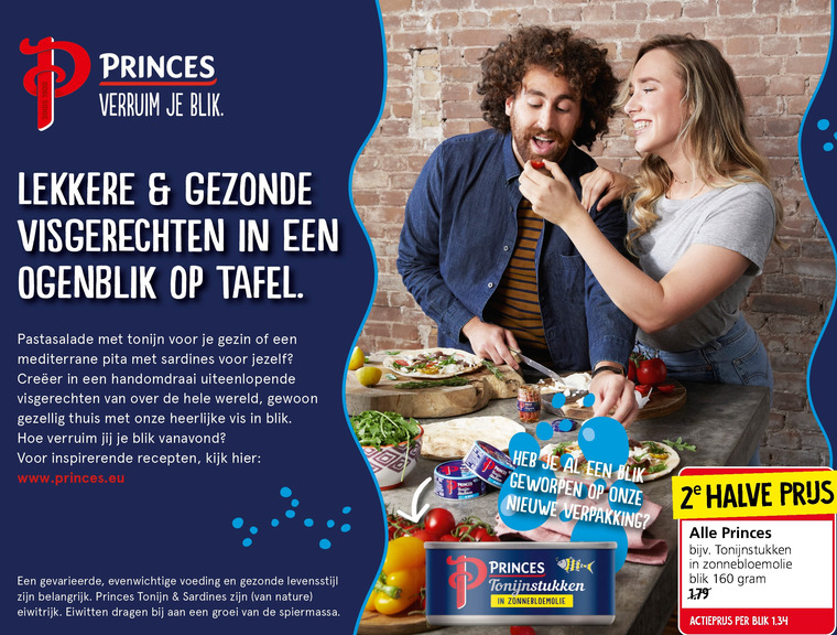 Ijveraar Pest Humaan Princes visconserven, haring folder aanbieding bij Jan Linders - details