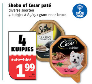 Cesar   hondenvoer, kattenvoer folder aanbieding bij  Poiesz - details