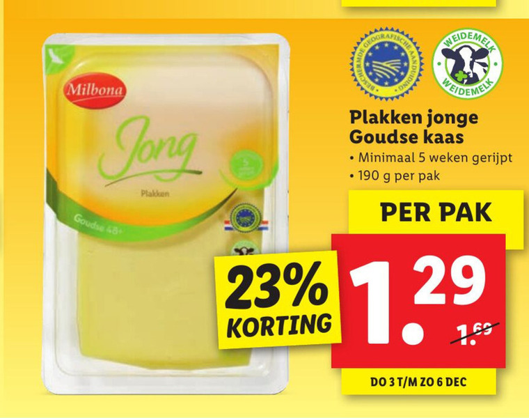 Milbona   kaasplakken folder aanbieding bij  Lidl - details