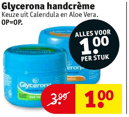 Glycerona   handcreme folder aanbieding bij  Kruidvat - details