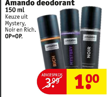 Amando   deodorant folder aanbieding bij  Kruidvat - details