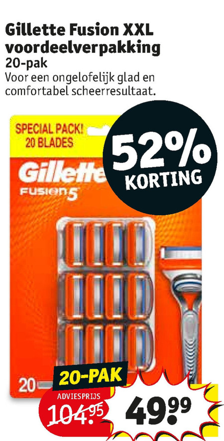 scheermesjes folder aanbieding bij Kruidvat details