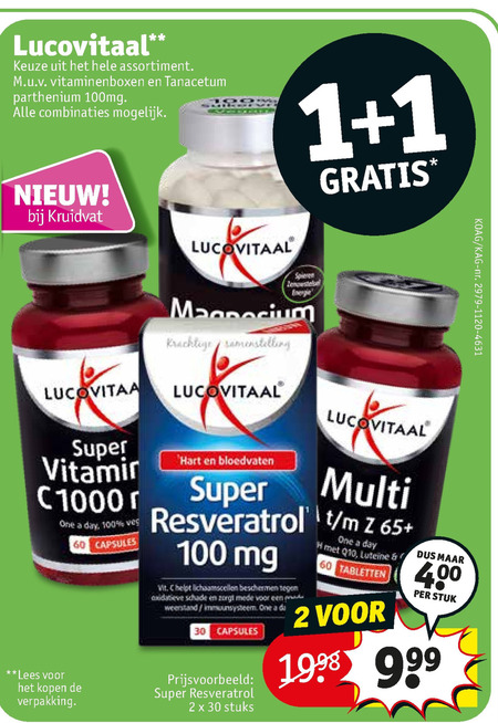 Lucovitaal   voedingssupplement folder aanbieding bij  Kruidvat - details