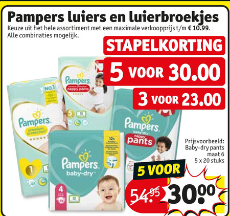 Pampers   luiers, luierbroekjes folder aanbieding bij  Kruidvat - details