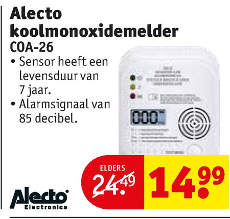 Alecto   koolmonoxidemelder folder aanbieding bij  Kruidvat - details