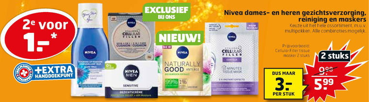 Nivea   gezichtsverzorging, heren gezichtsverzorging folder aanbieding bij  Trekpleister - details