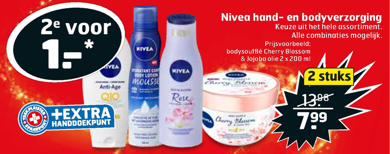 Nivea   bodylotion, handcreme folder aanbieding bij  Trekpleister - details