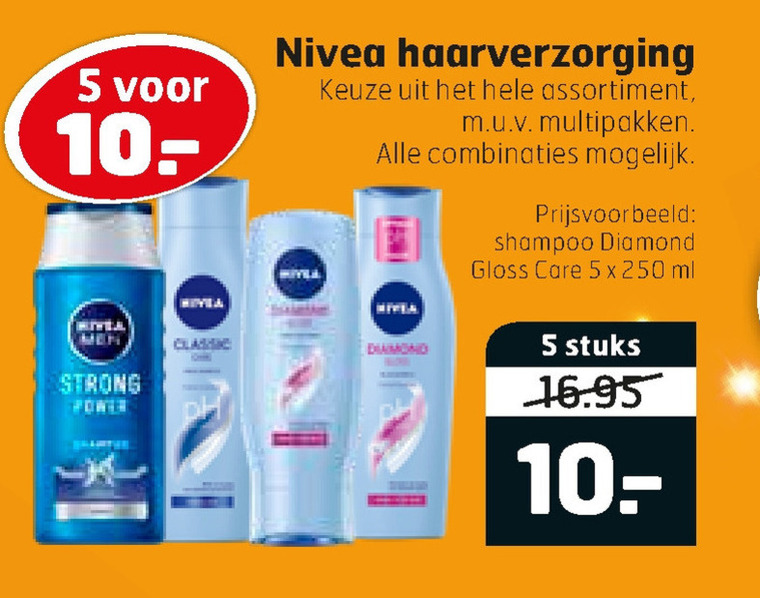 Nivea   shampoo folder aanbieding bij  Trekpleister - details