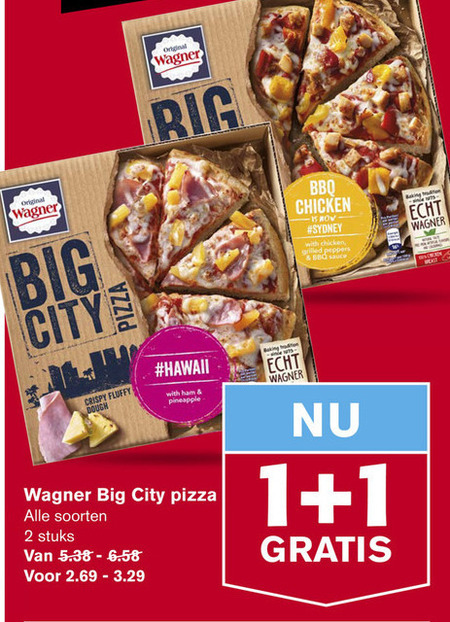 Wagner   diepvriespizza folder aanbieding bij  Hoogvliet - details