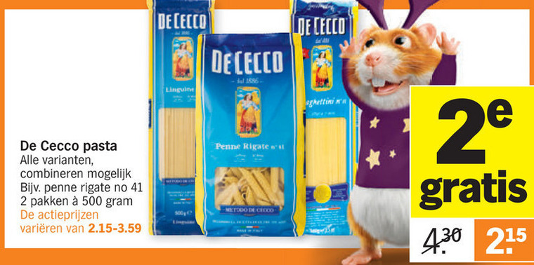 De Cecco   pasta folder aanbieding bij  Albert Heijn - details