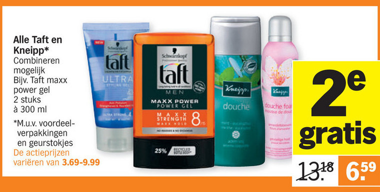 Kneipp   haargel, hairspray folder aanbieding bij  Albert Heijn - details