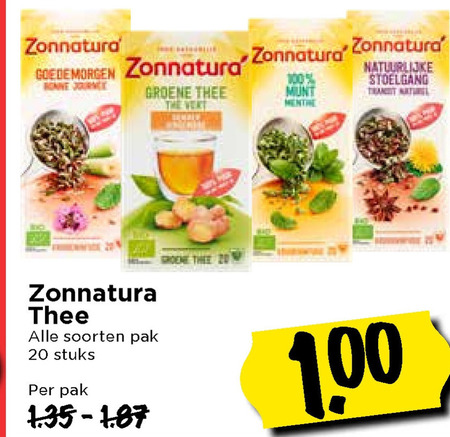 Zonnatura   thee folder aanbieding bij  Vomar - details