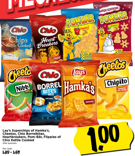 Lays   chips folder aanbieding bij  Vomar - details