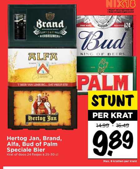 Palm Speciale   krat bier folder aanbieding bij  Vomar - details