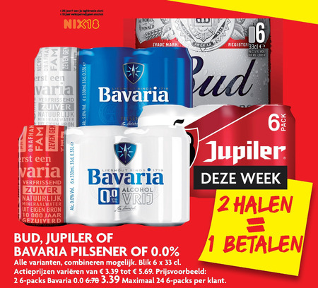 Bud   alcoholvrij bier, blikje bier folder aanbieding bij  Dekamarkt - details