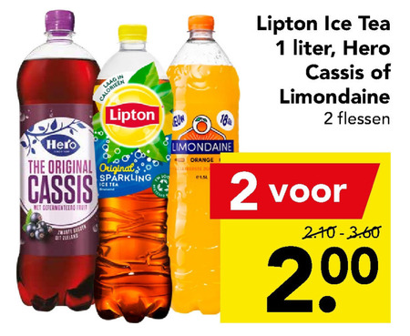 Lipton   ice tea, frisdrank folder aanbieding bij  Deen - details