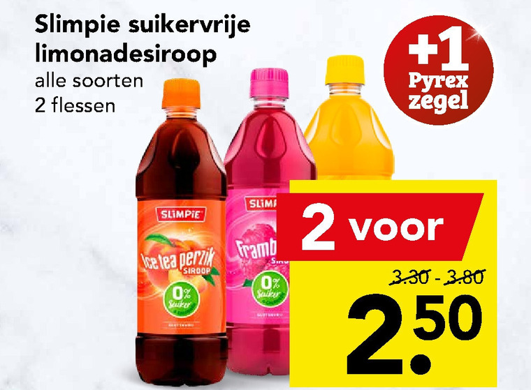 Slimpie   limonadesiroop folder aanbieding bij  Deen - details