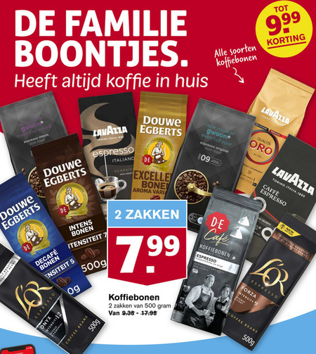 Lavazza   koffiebonen folder aanbieding bij  Hoogvliet - details