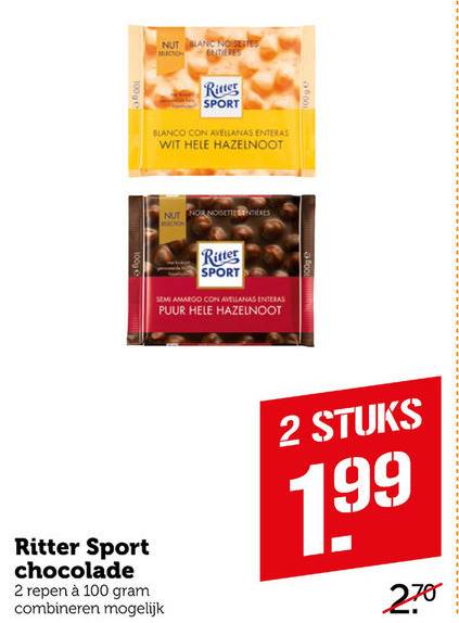 Ritter Sport   chocolade folder aanbieding bij  Coop - details