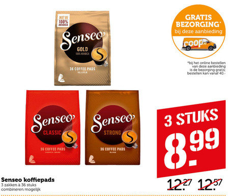 Douwe Egberts Senseo   koffiepad folder aanbieding bij  Coop - details