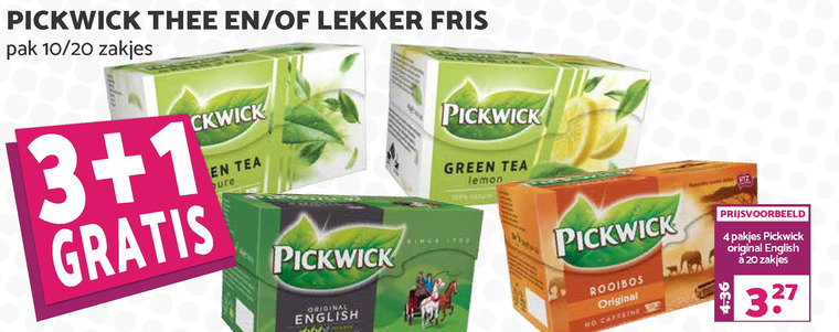 Pickwick   thee folder aanbieding bij  Boons Markt - details