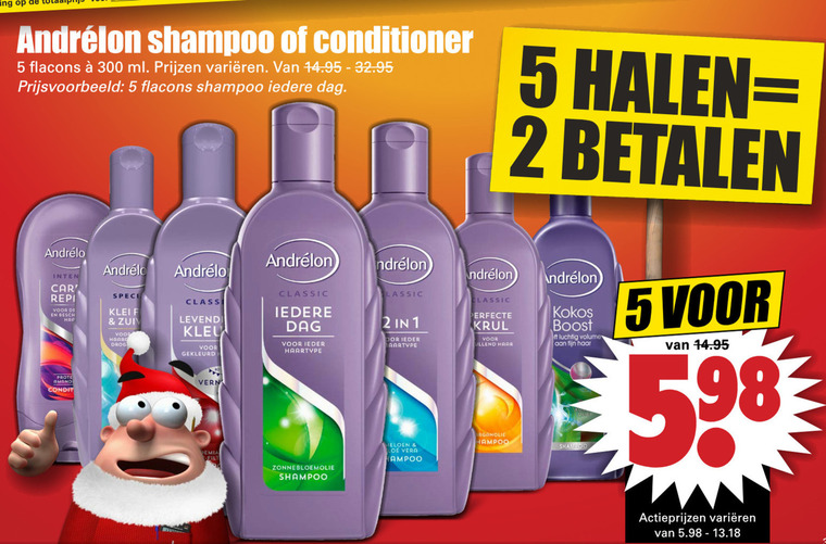 Andrelon   shampoo, conditioner folder aanbieding bij  Dirk - details