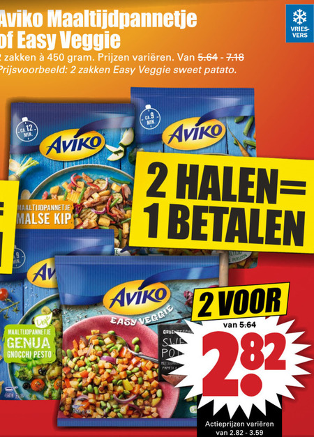 Aviko   diepvriesmaaltijd folder aanbieding bij  Dirk - details