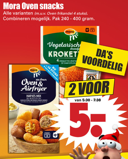 Mora   snack, vegetarisch folder aanbieding bij  Dirk - details