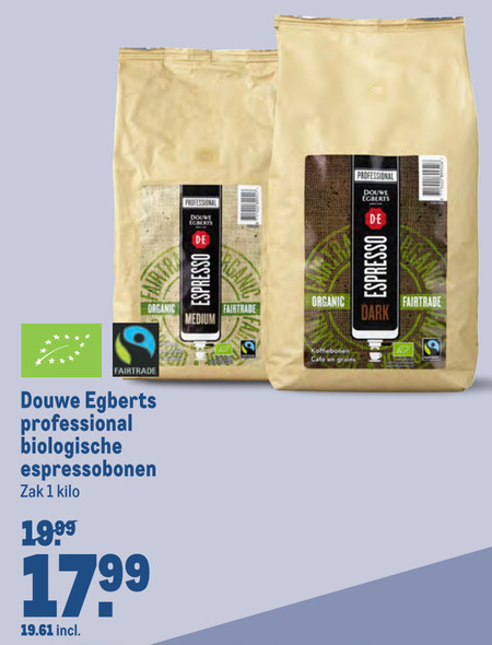 Douwe Egberts   koffiebonen folder aanbieding bij  Makro - details