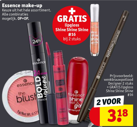 Essence   lipgloss, cosmetica folder aanbieding bij  Kruidvat - details