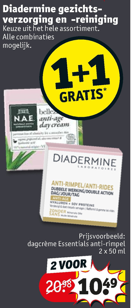 Diadermine   gezichtsreiniging, gezichtsverzorging folder aanbieding bij  Kruidvat - details