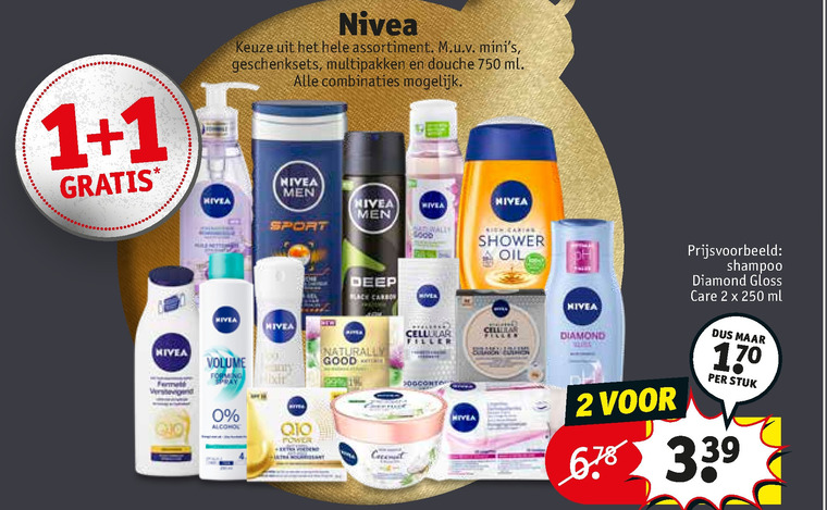 Nivea   gezichtsverzorging, bodylotion folder aanbieding bij  Kruidvat - details