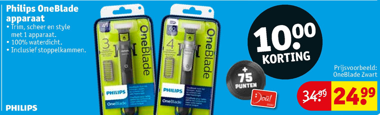 Philips   elektrisch scheerapparaat folder aanbieding bij  Kruidvat - details