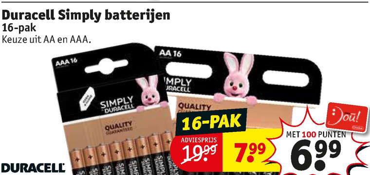 Duracell   batterij folder aanbieding bij  Kruidvat - details