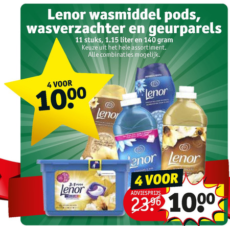 Lenor   wasverzachter, wasmiddel folder aanbieding bij  Kruidvat - details