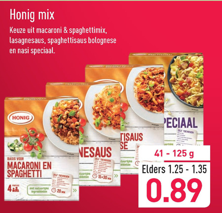 Honig   maaltijdmix folder aanbieding bij  Aldi - details