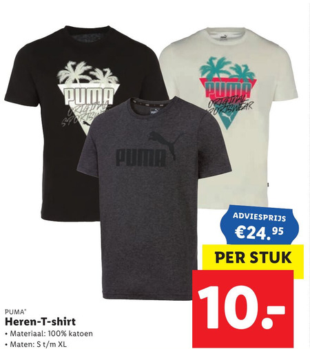 Puma t-shirt folder aanbieding Lidl - details