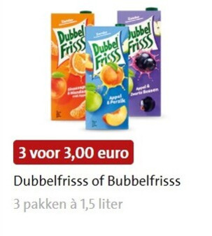 Bubbelfrisss   frisdrank, fruitdrank folder aanbieding bij  Jumbo - details