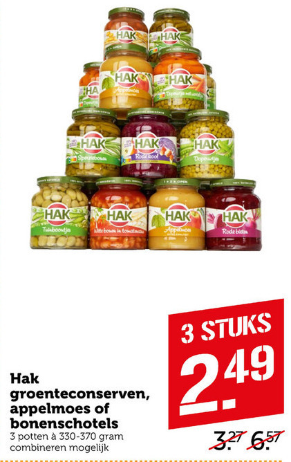 Hak   bonen, appelmoes folder aanbieding bij  Coop - details