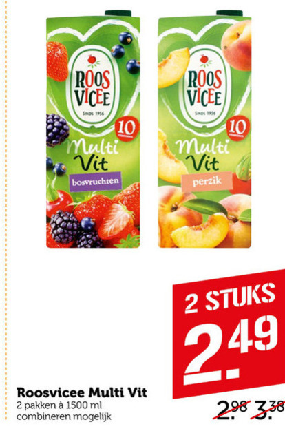 Roosvicee   fruitdrank folder aanbieding bij  Coop - details