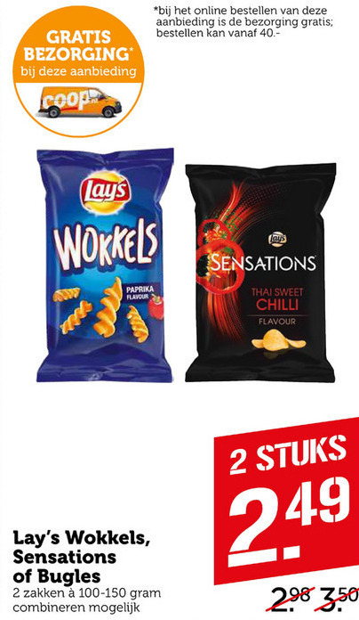 Lays   chips, zoutje folder aanbieding bij  Coop - details