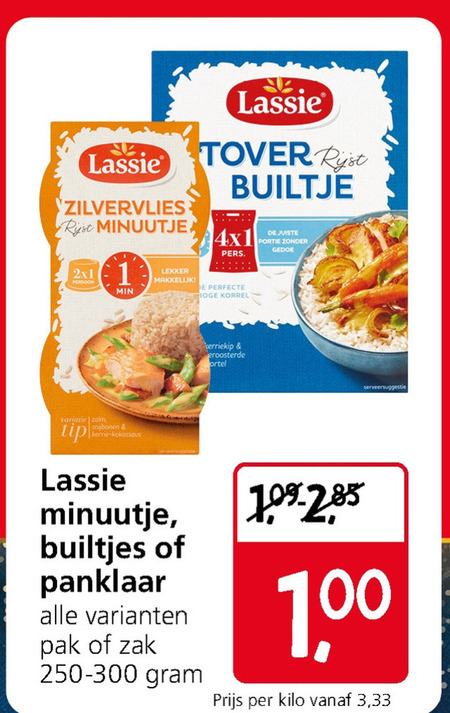 Lassie   rijst folder aanbieding bij  Jan Linders - details