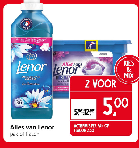 Lenor   wasmiddel, wasverzachter folder aanbieding bij  Jan Linders - details