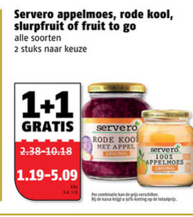 Servero   appelmoes, rode kool folder aanbieding bij  Poiesz - details