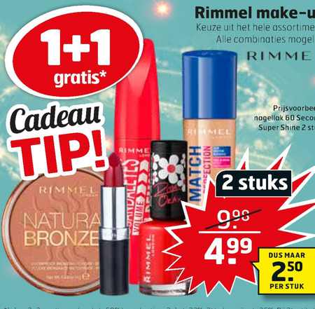 Rimmel   nagellak, cosmetica folder aanbieding bij  Trekpleister - details